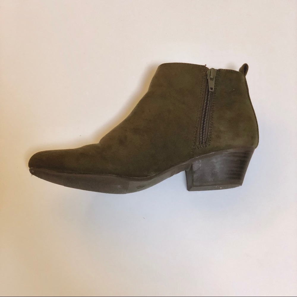 Forest green ankle boots